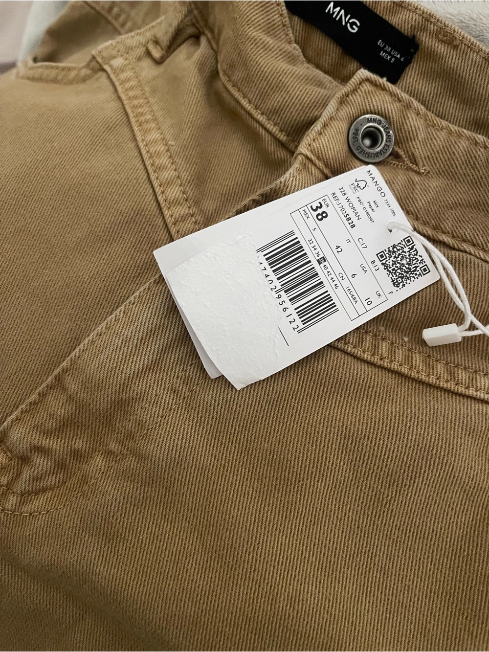 Mango Wide-Leg Pants in Tan - Picture 4 of 5